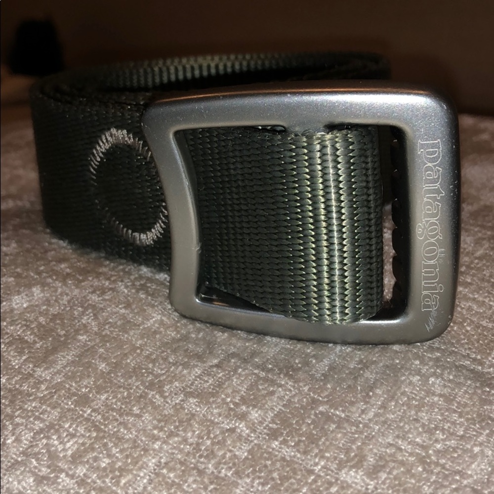 Green Patagonia Tech Web Belt with Bottle Opener